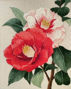Camellias Threadpainting Embroidery Kit