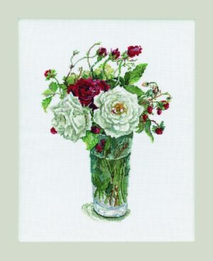 552101 Stitching with Fujico Counted Cross Stitch Collection Roses and Wild Berries