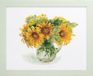 552103 Stitching with Fujico Counted Cross Stitch Collection Sunflowers