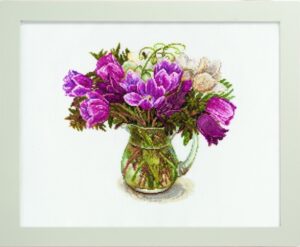 552107 Stitching with Fujico Counted Cross Stitch Collection Tulips