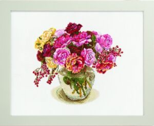 552108 Stitching with Fujico Counted Cross Stitch Collection Multi-Rose