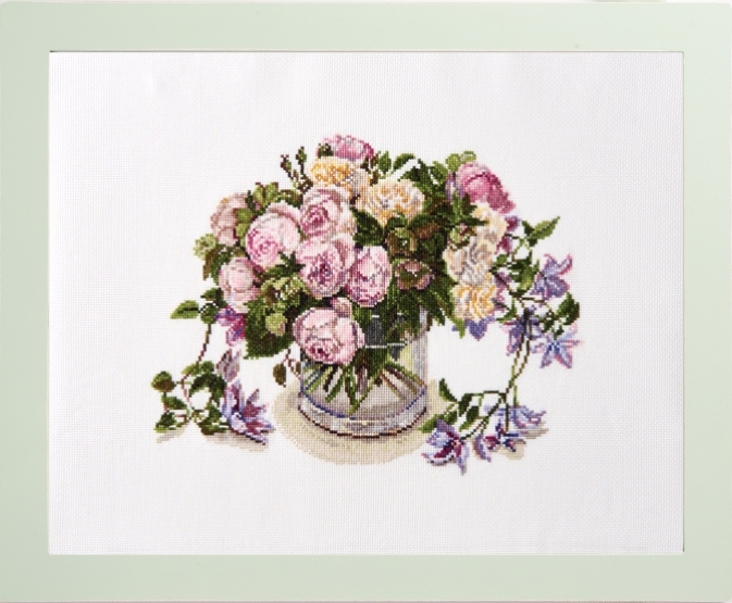 552109 Stitching with Fujico Counted Cross Stitch Collection French Rose
