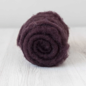 Carded Maori Wool - Purple